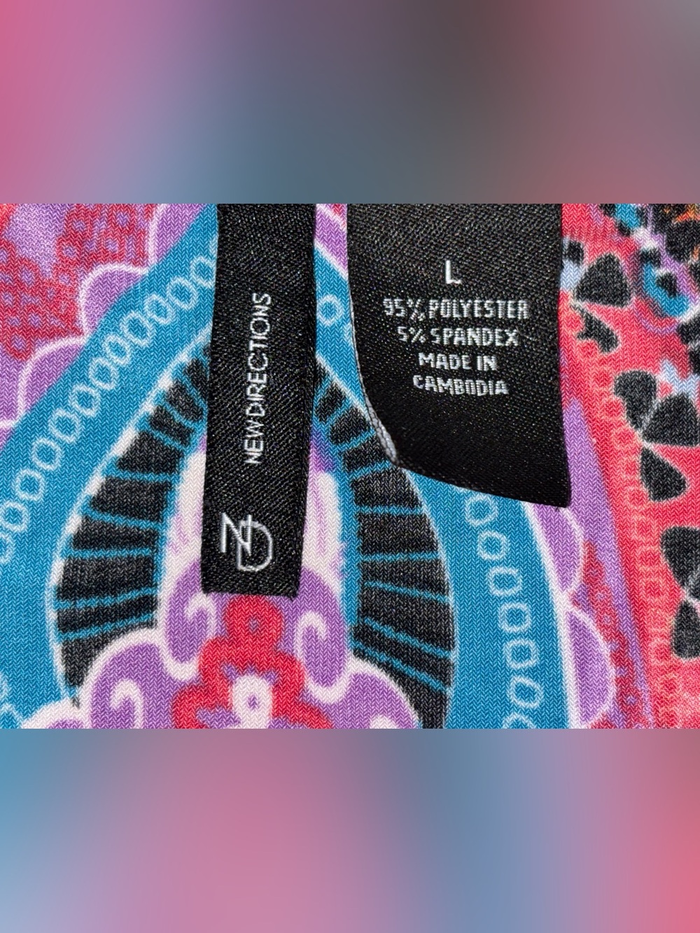 New Directions Boho Paisley Maxi Dress Women’s Size Large Sleeveless V Neck - Picture 9 of 14